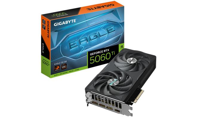 技嘉RTX 5060 Ti EAGLE OC 猎鹰显卡采用紧凑PCB设计：插槽仅为X8长度(图1)