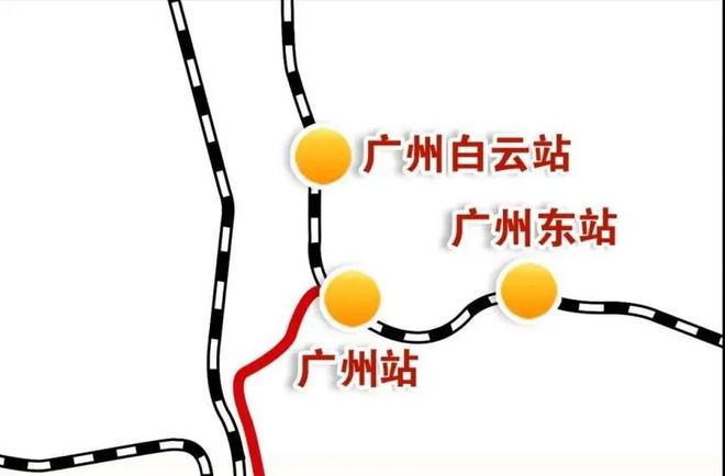 广州站和广州东站之间目前有多少条铁路线路往来？(图2)